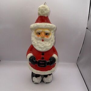 Large vintage Santa candle unused